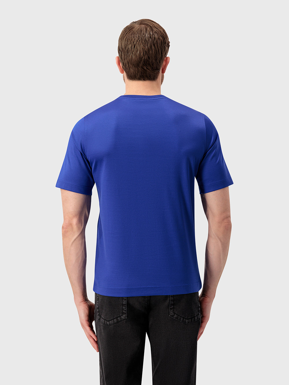 Футболка с вышивкой логотипа - Электрический синий