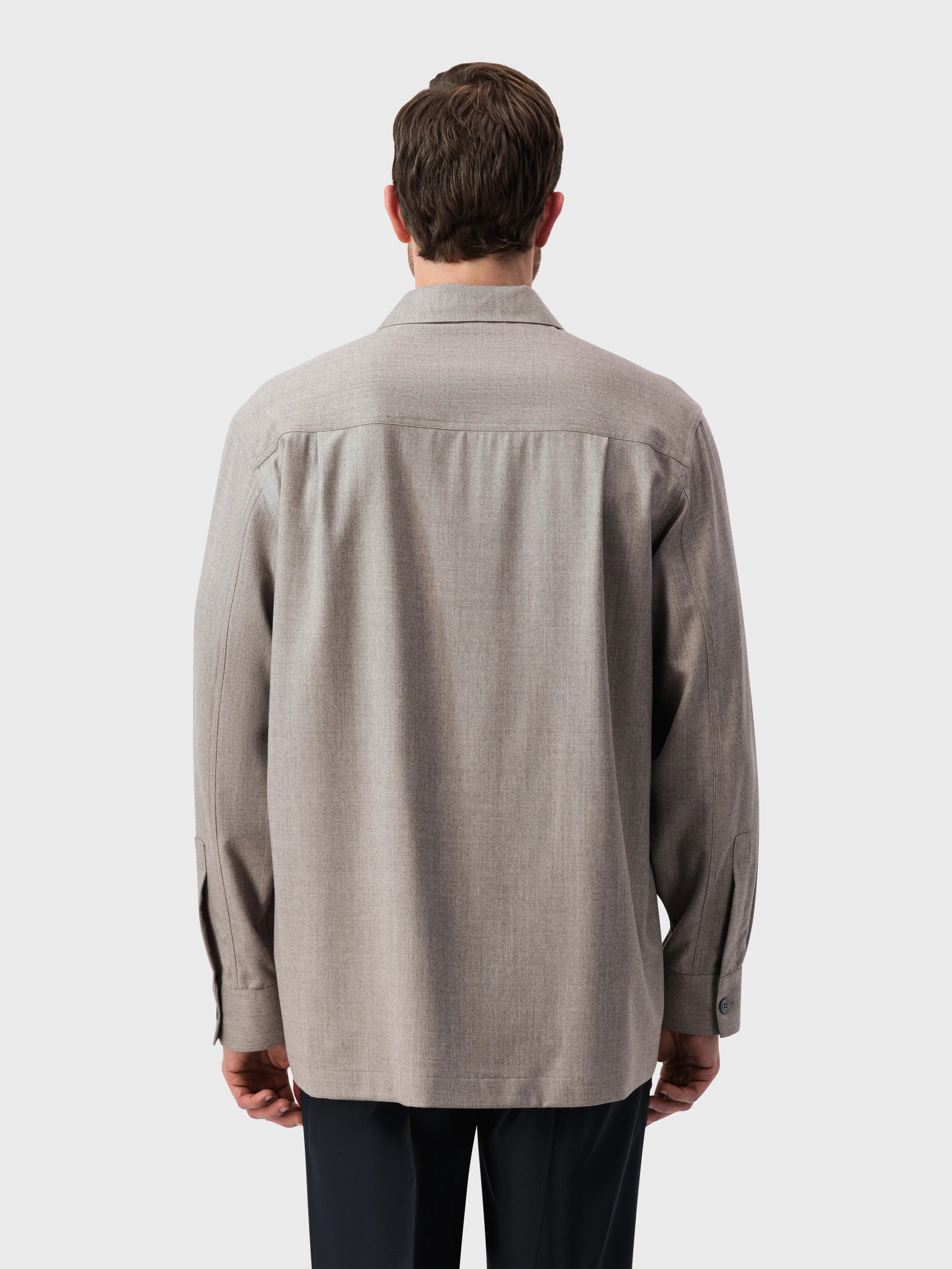 Pocket Subtly Boxy Shirt - Mink Camel