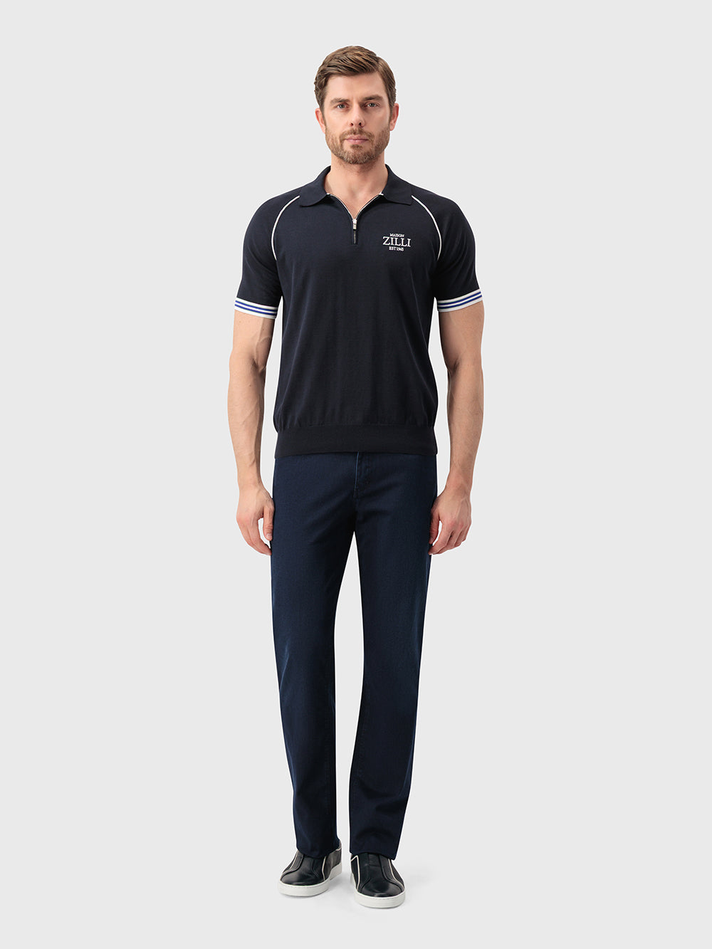 Рубашка-поло с логотипом - синий морской