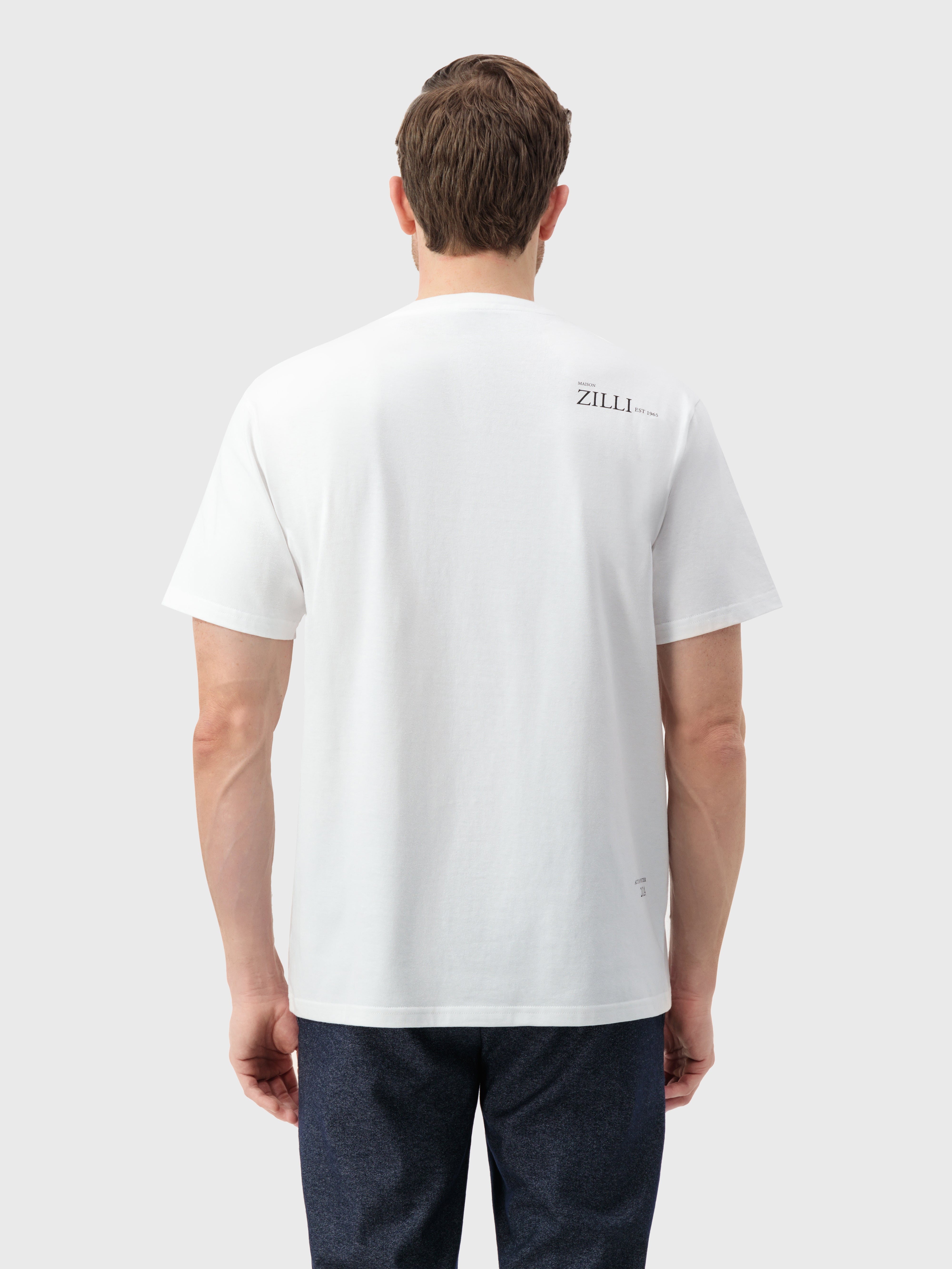 Трикотажная футболка с графикой водопада белый