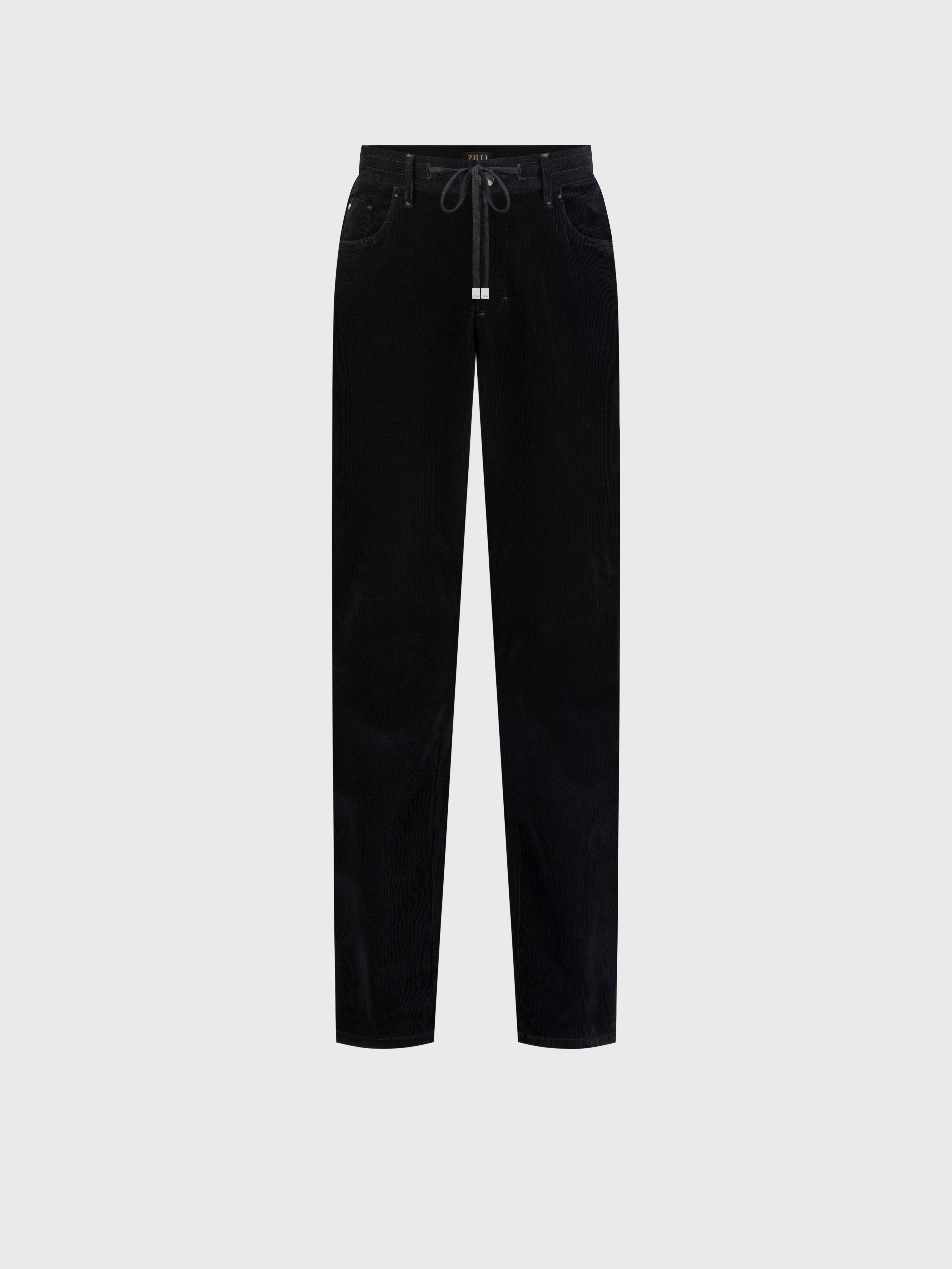 Вельветовые джинсы из хлопка черного цвета