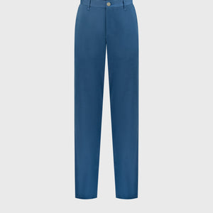 Брюки с ребристым эластичным поясом Синие джинсы