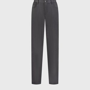 Графитовые брюки с замшевой нашивкой на теленке