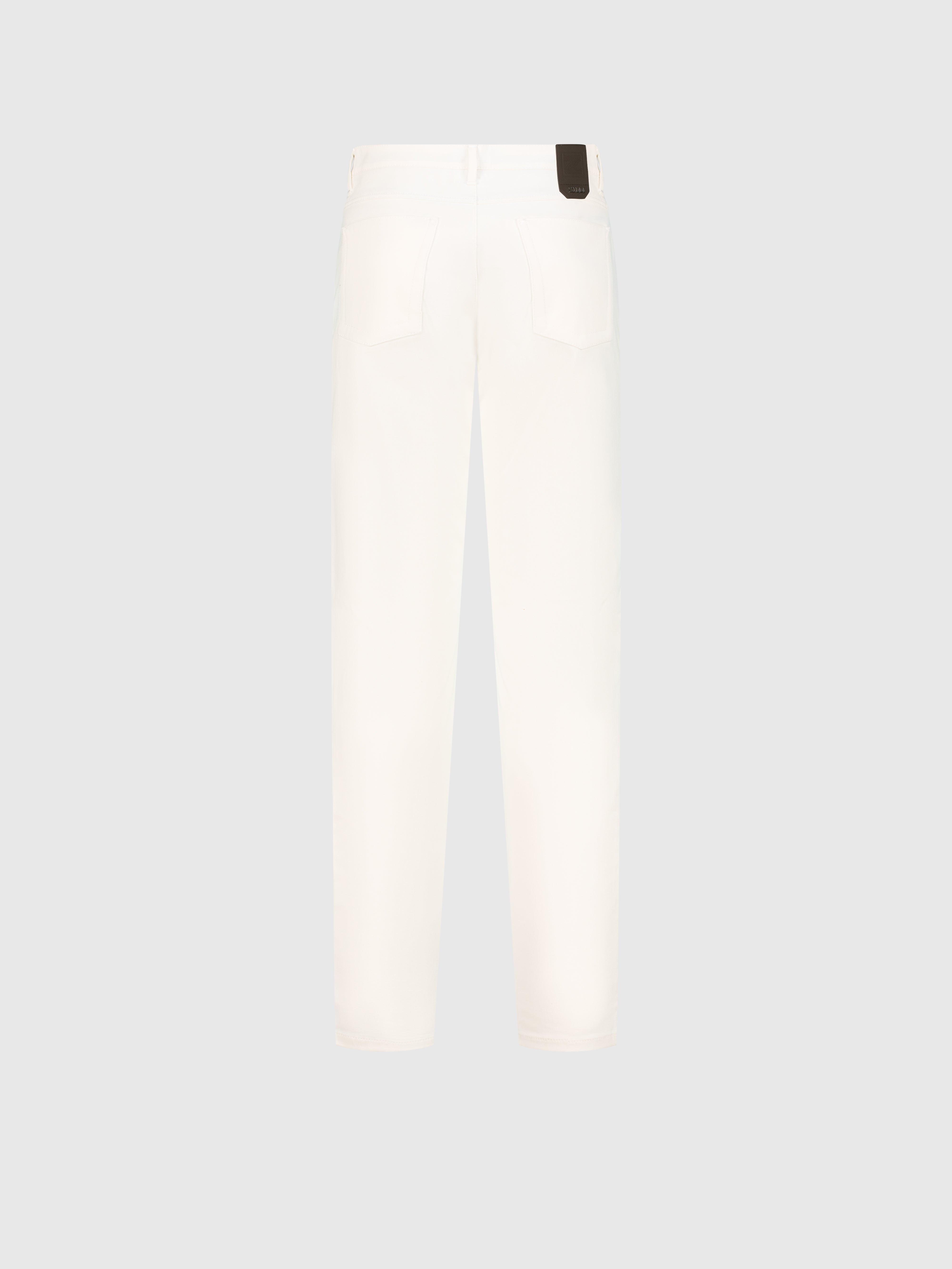 Джинсы с нашивкой из телячьей замши "Z" Белый