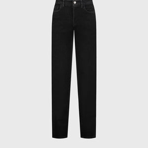 Джинсовые хлопковые брюки Slim Fit с крокодиловыми узорами - Черный