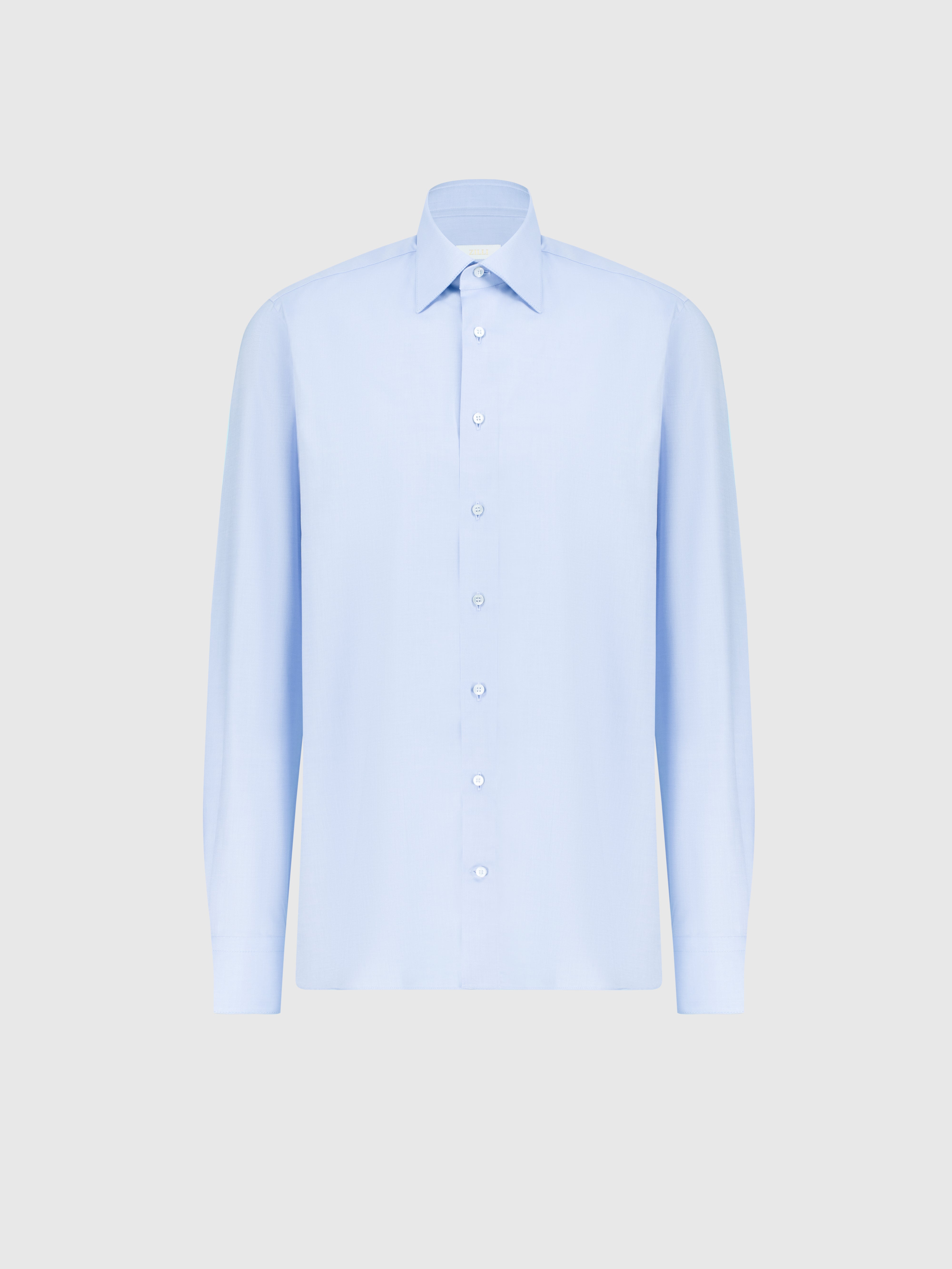 Хлопковая рубашка светло-голубого цвета