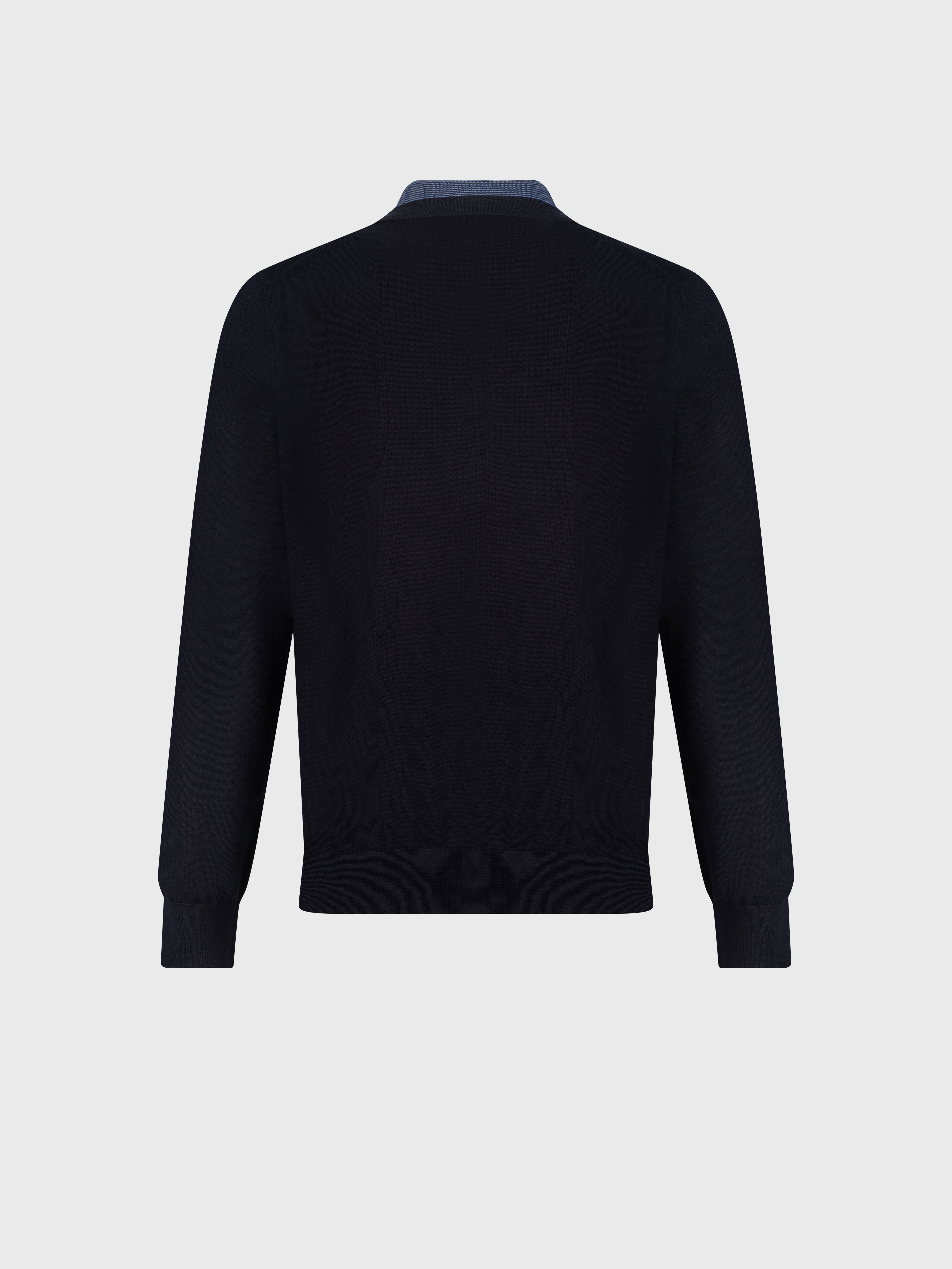 Рубашка-поло на молнии Темно-морской