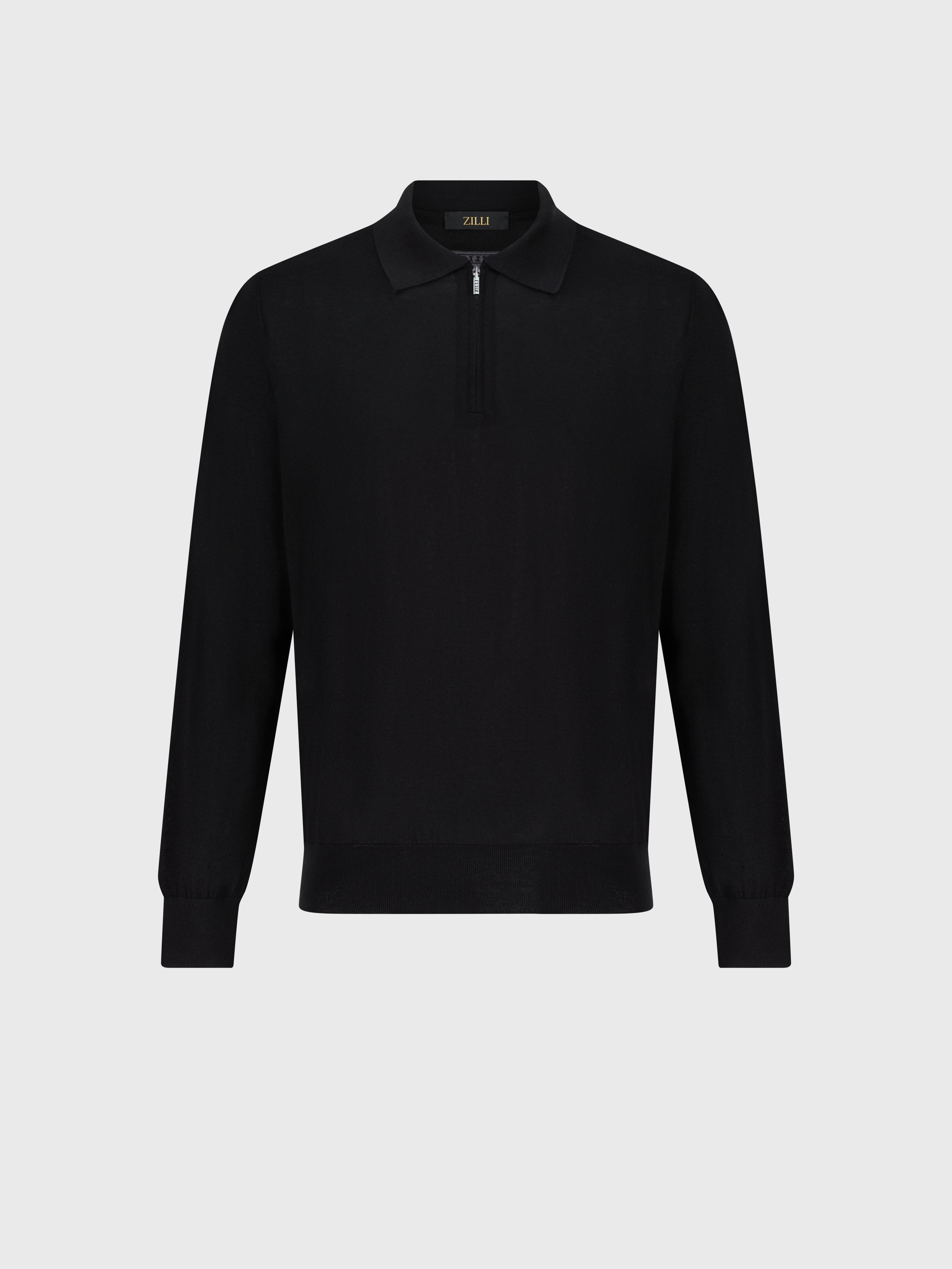 Трикотажный свитер черный