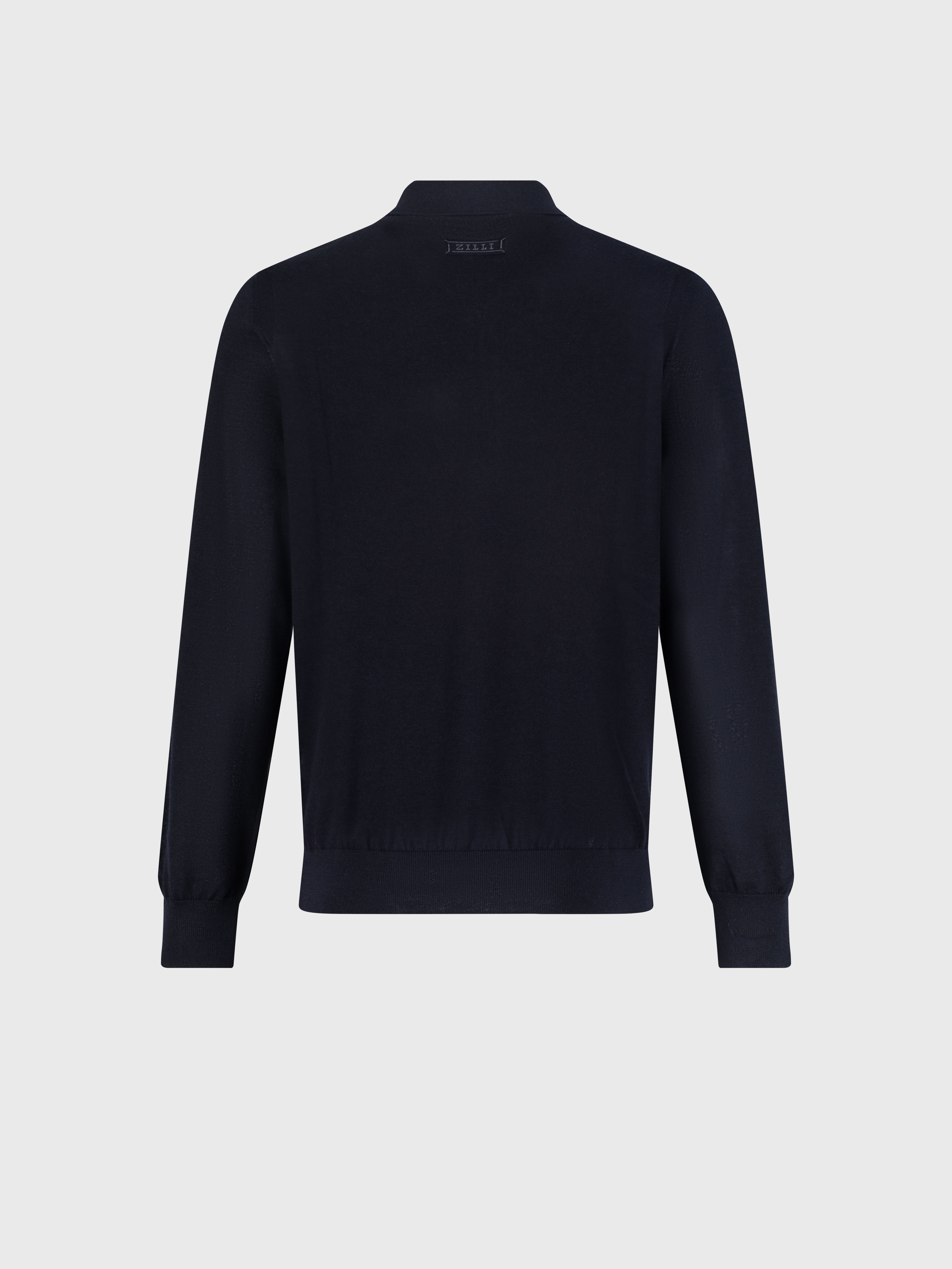 Трикотажный свитер темно-морского цвета