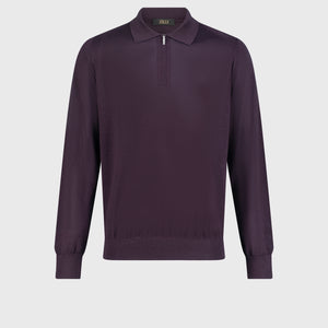 Трикотажный свитер баклажанового цвета