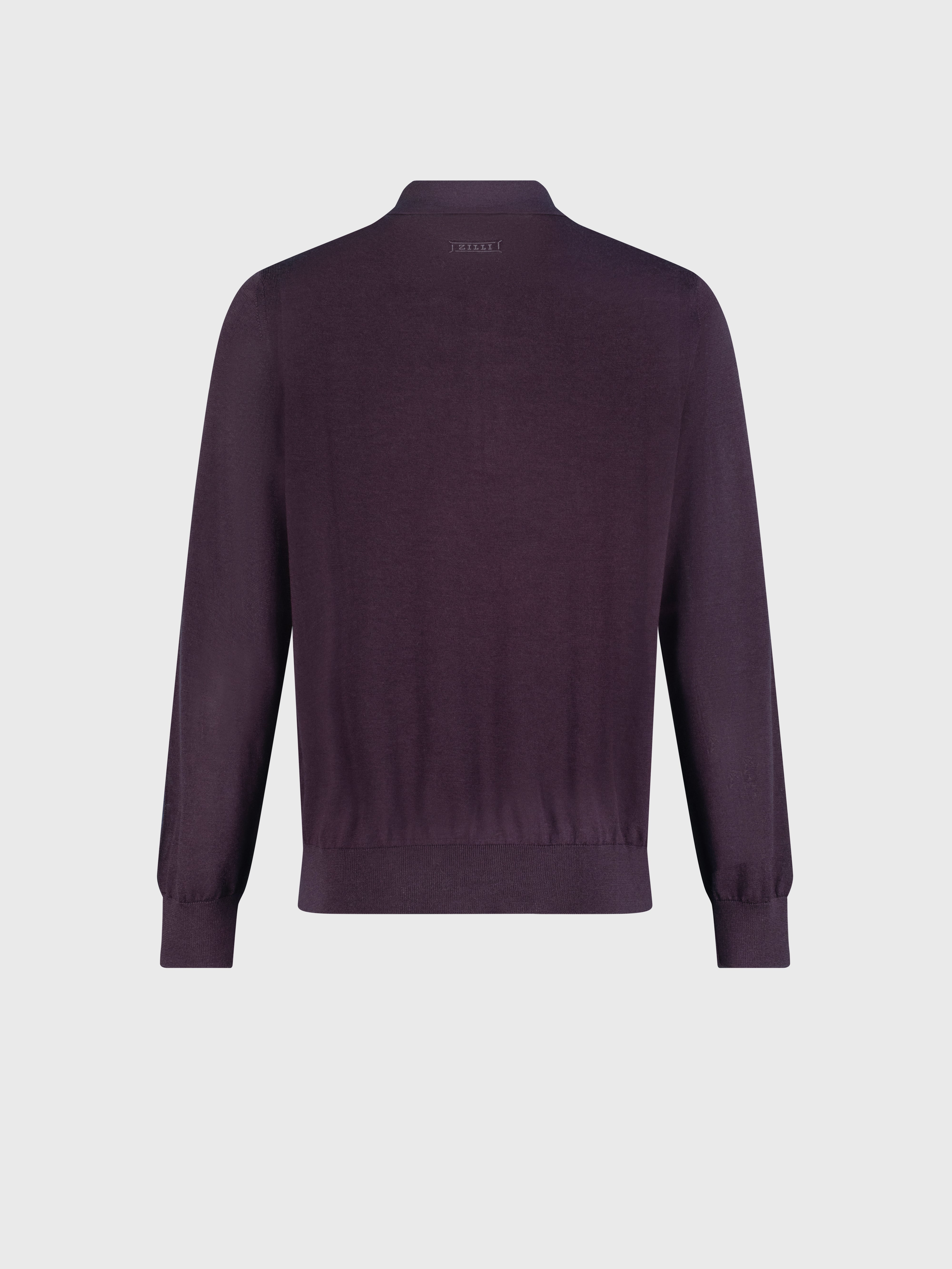 Трикотажный свитер баклажанового цвета