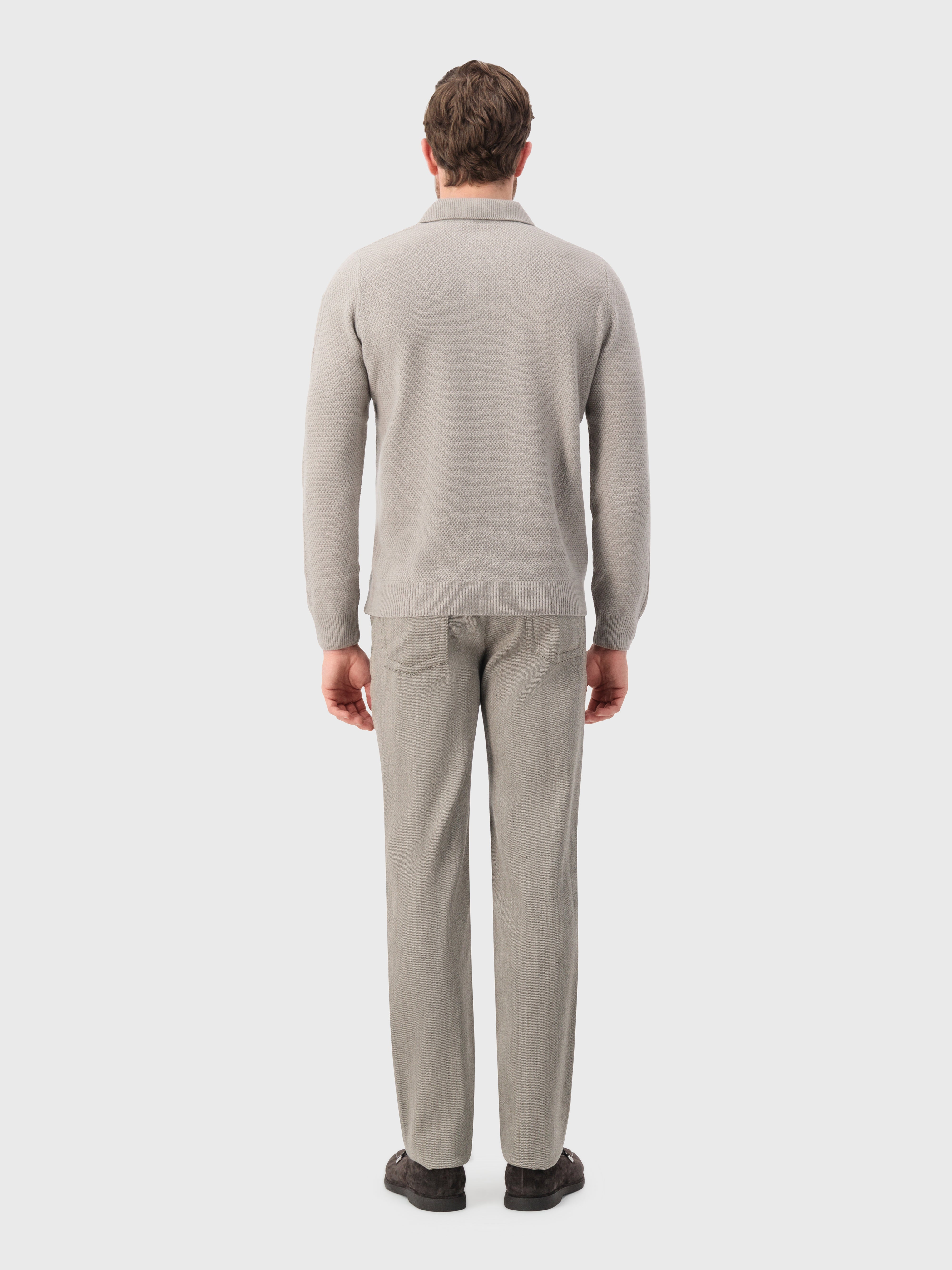 Поло с узором из кабельной вязки Stone