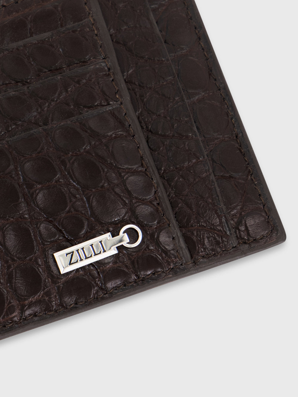 Кожаный держатель для карт - коричневый