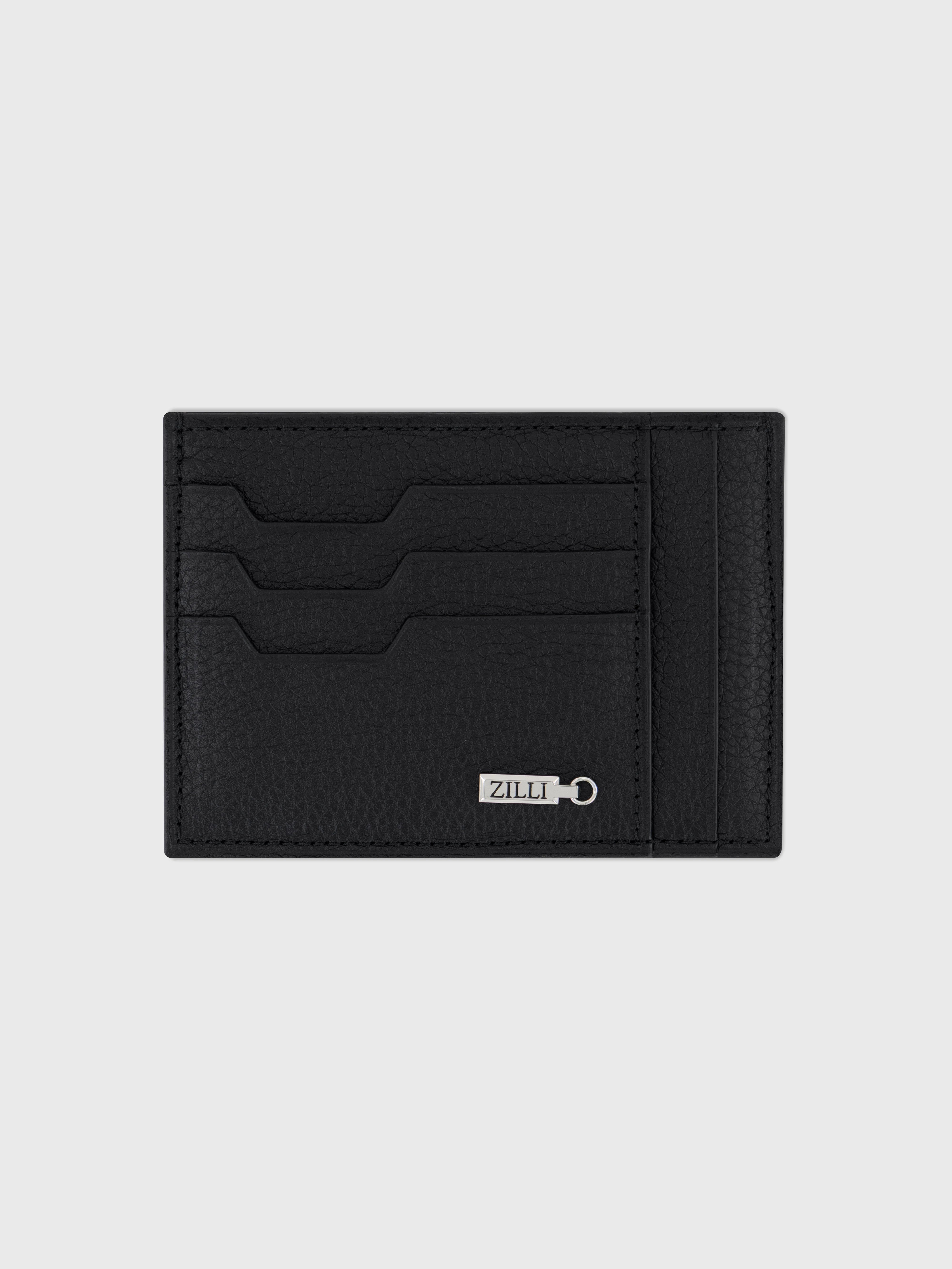 Черный кошелек с фурнитурой ZILLI, украшенный палладиевой отделкой