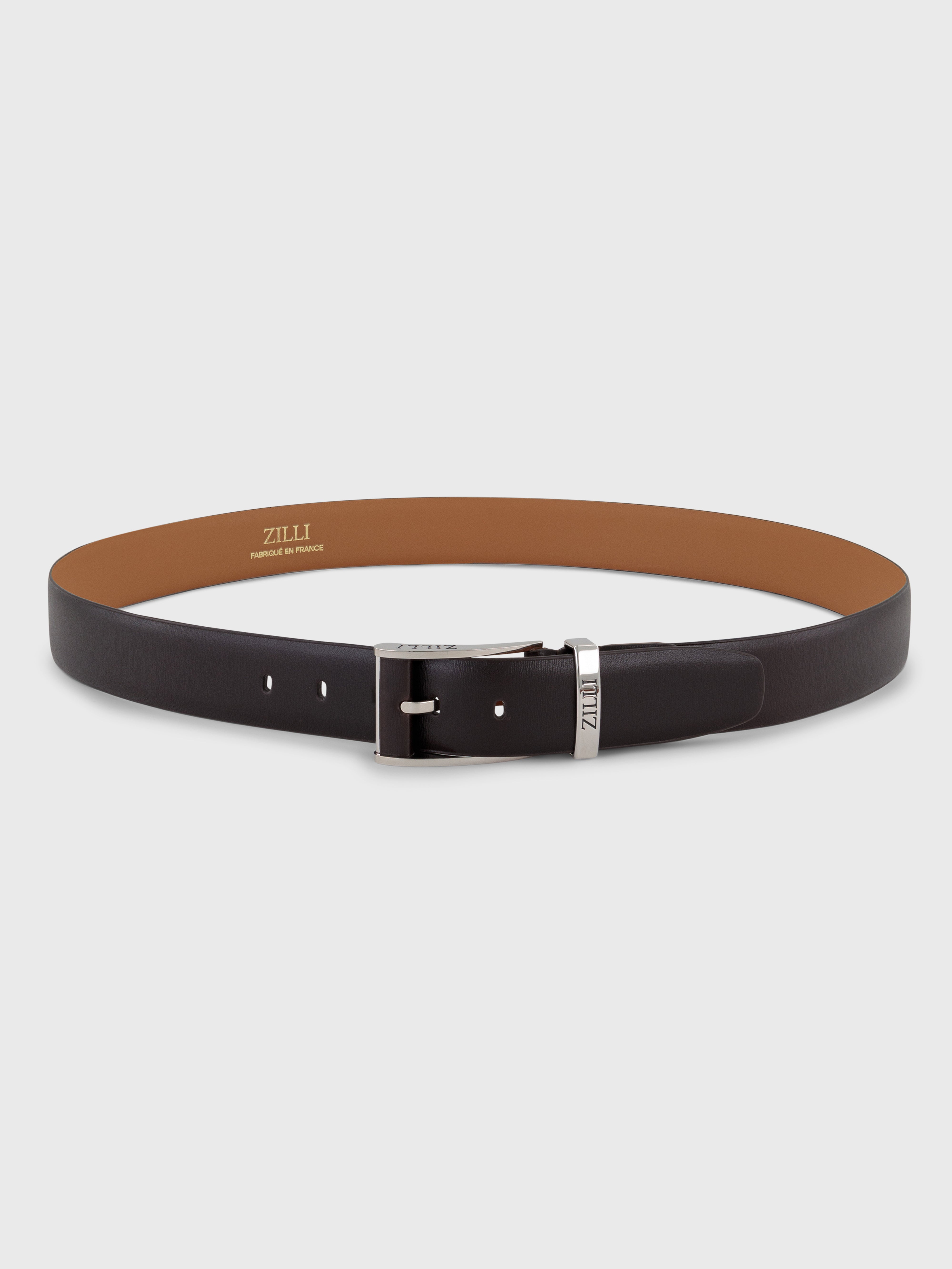 Ремень из телячьей кожи с пряжкой Palladium 2007 Buckle Box - коричневый