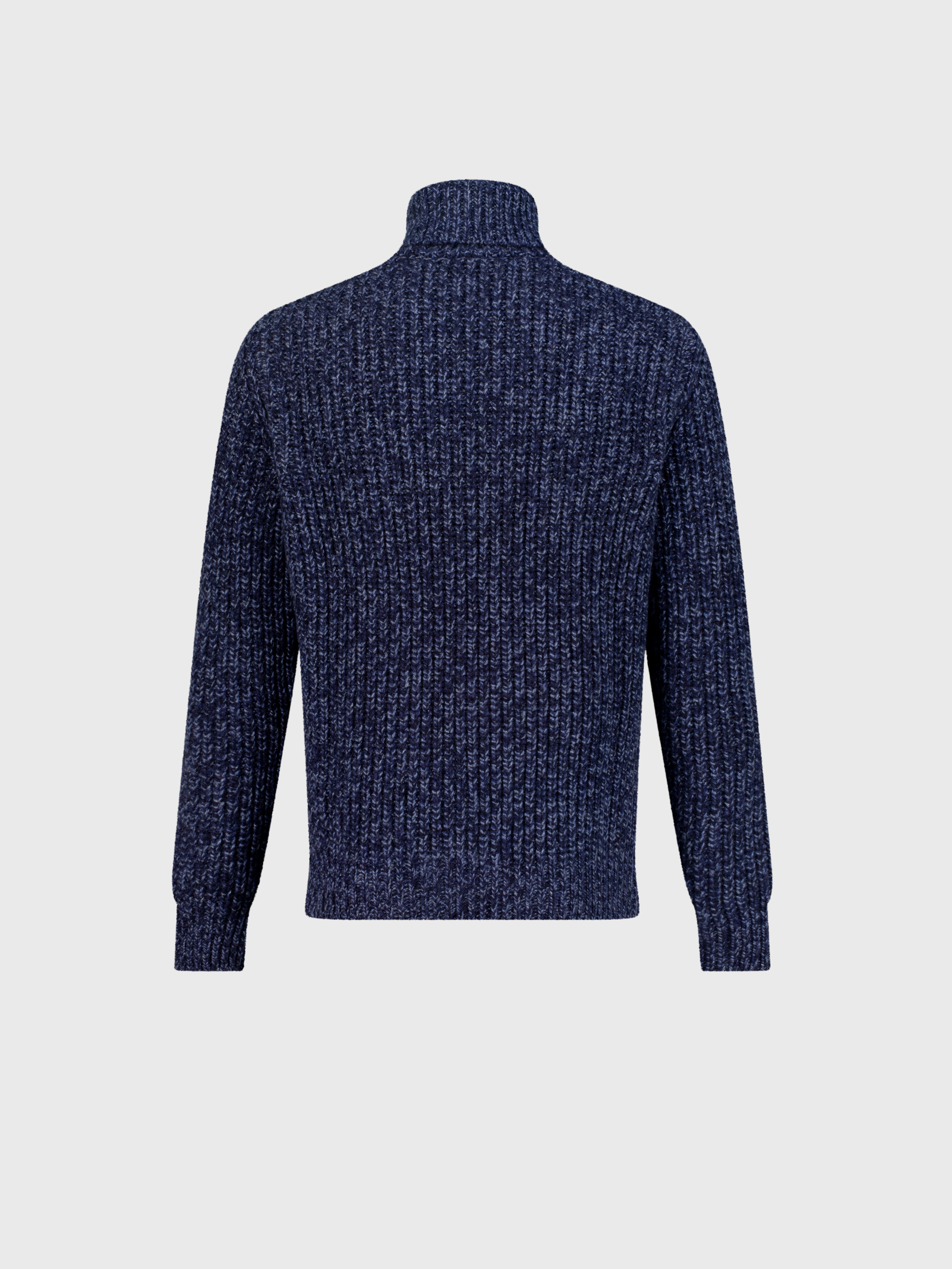 Вязаный свитер с водолазкой из кашемира темно-темноморского цвета