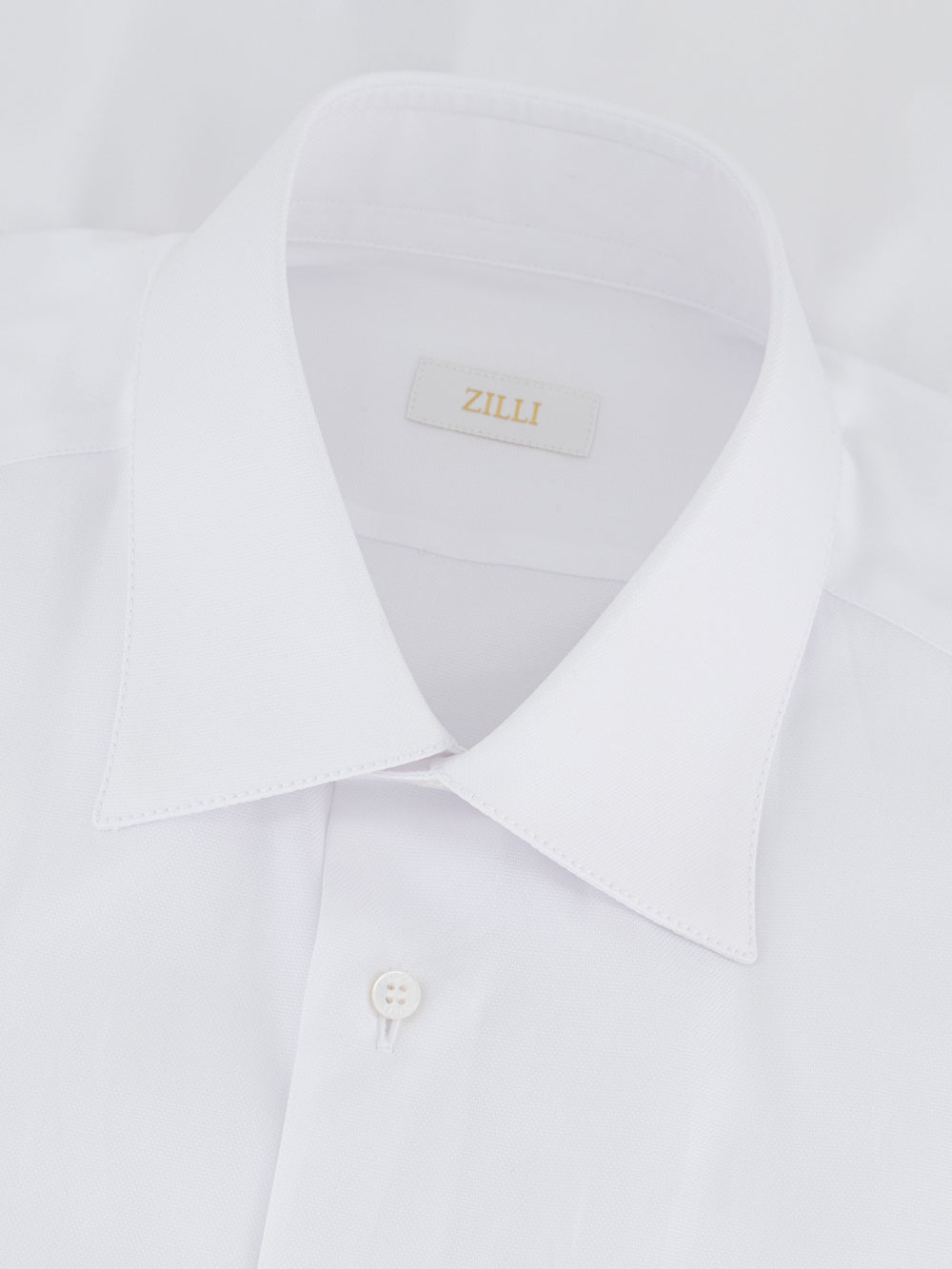 Формальная рубашка с мелкой текстурой - Белый