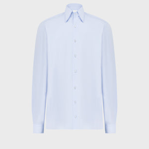 Хлопковая рубашка Sea Island с воротником на пуговицах с тройным швом - Оксфордский синий