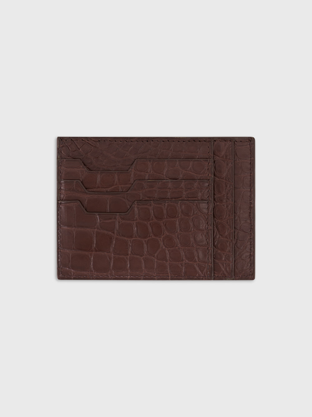 Кожаный держатель для карт - каштан