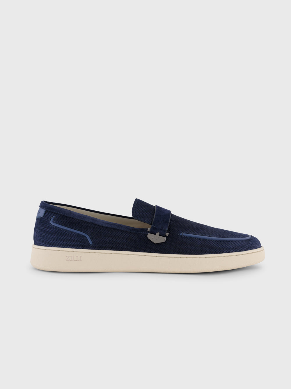 Замшевые мокасины - синий морской