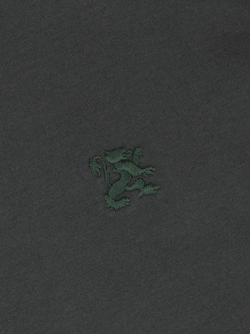 Хлопковая рубашка с вышивкой "ZILLI Club Lion" - глубокий военный