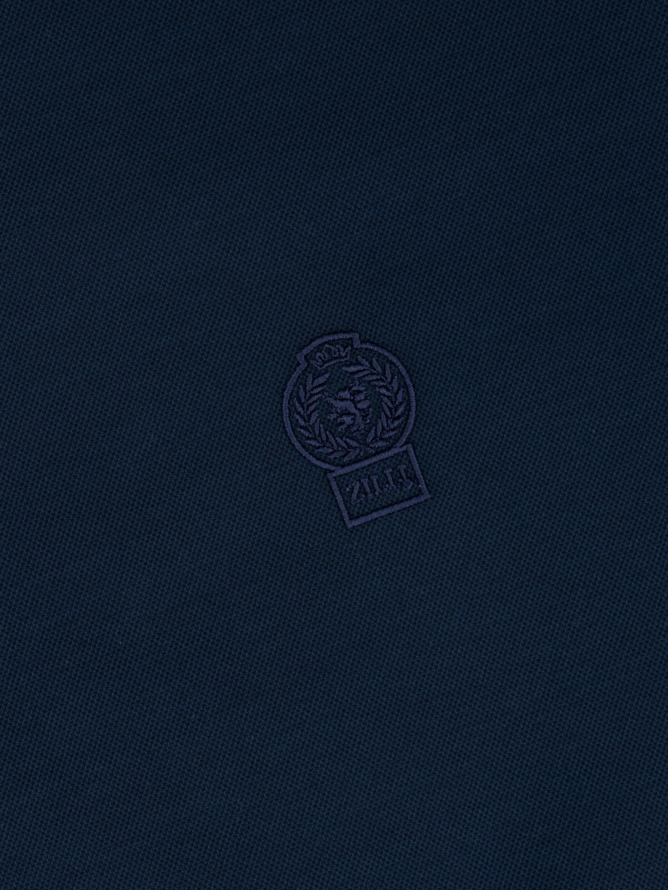 Хлопковая рубашка с вышивкой "ZILLI Crest" - Синий ВМФ