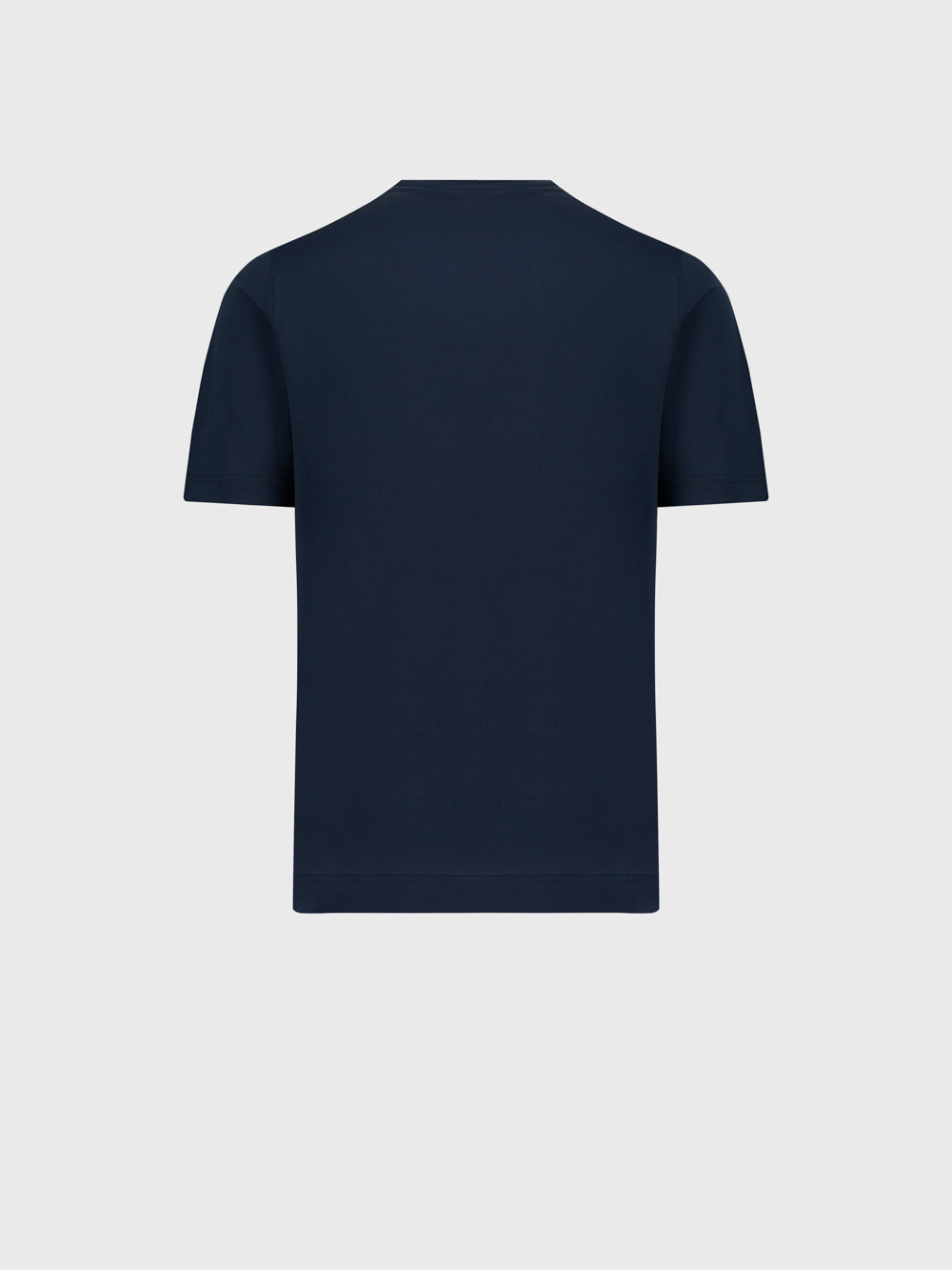 Хлопковая рубашка с вышивкой "Большой лев" ZILLI - Синий ВМФ