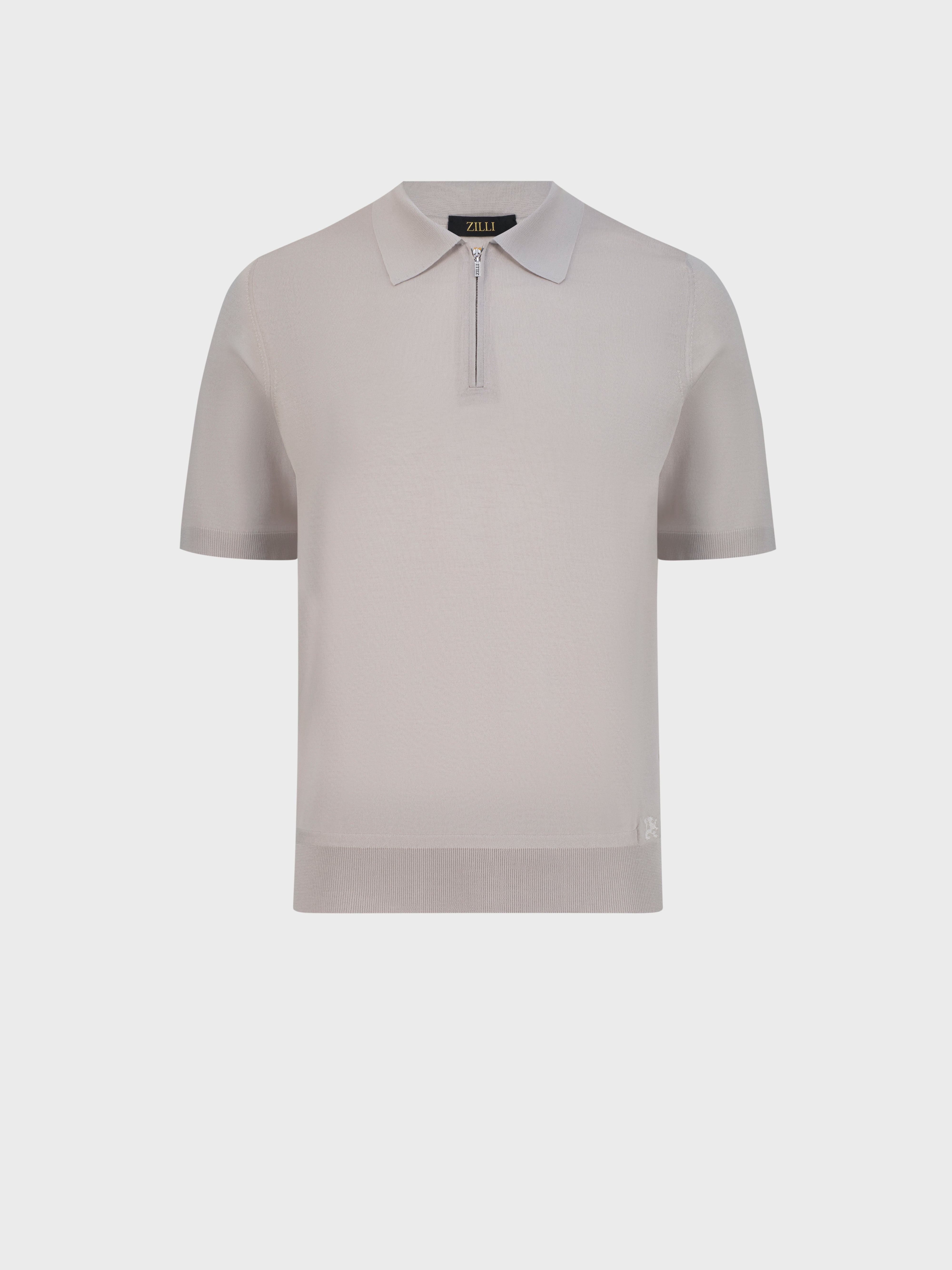 Поло из шерстяного трикотажа "Lion Piquet" - Pale Fawn