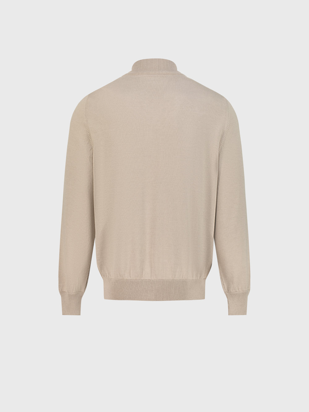 Кожаная трикотажная куртка-бомбер - Pale Fawn