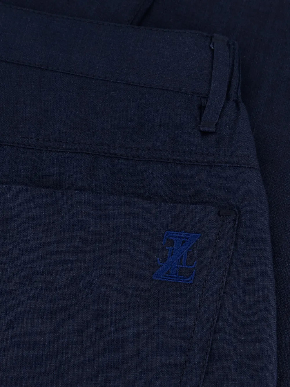 Льняные брюки в обтяжку - Синий ВМФ