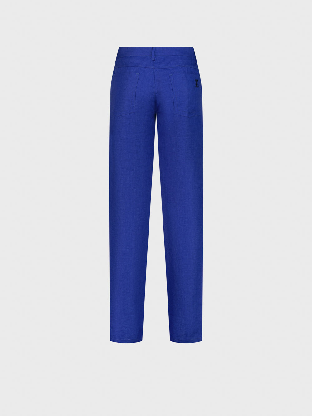 Льняные брюки в обтяжку - Синий Королевский