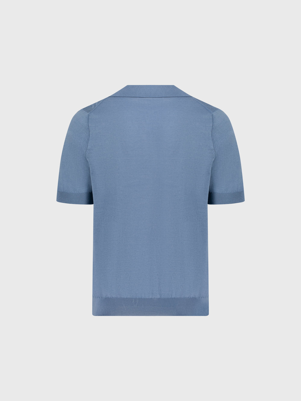 Рубашка-поло из шелкового трикотажа - Бледно-голубой оникс