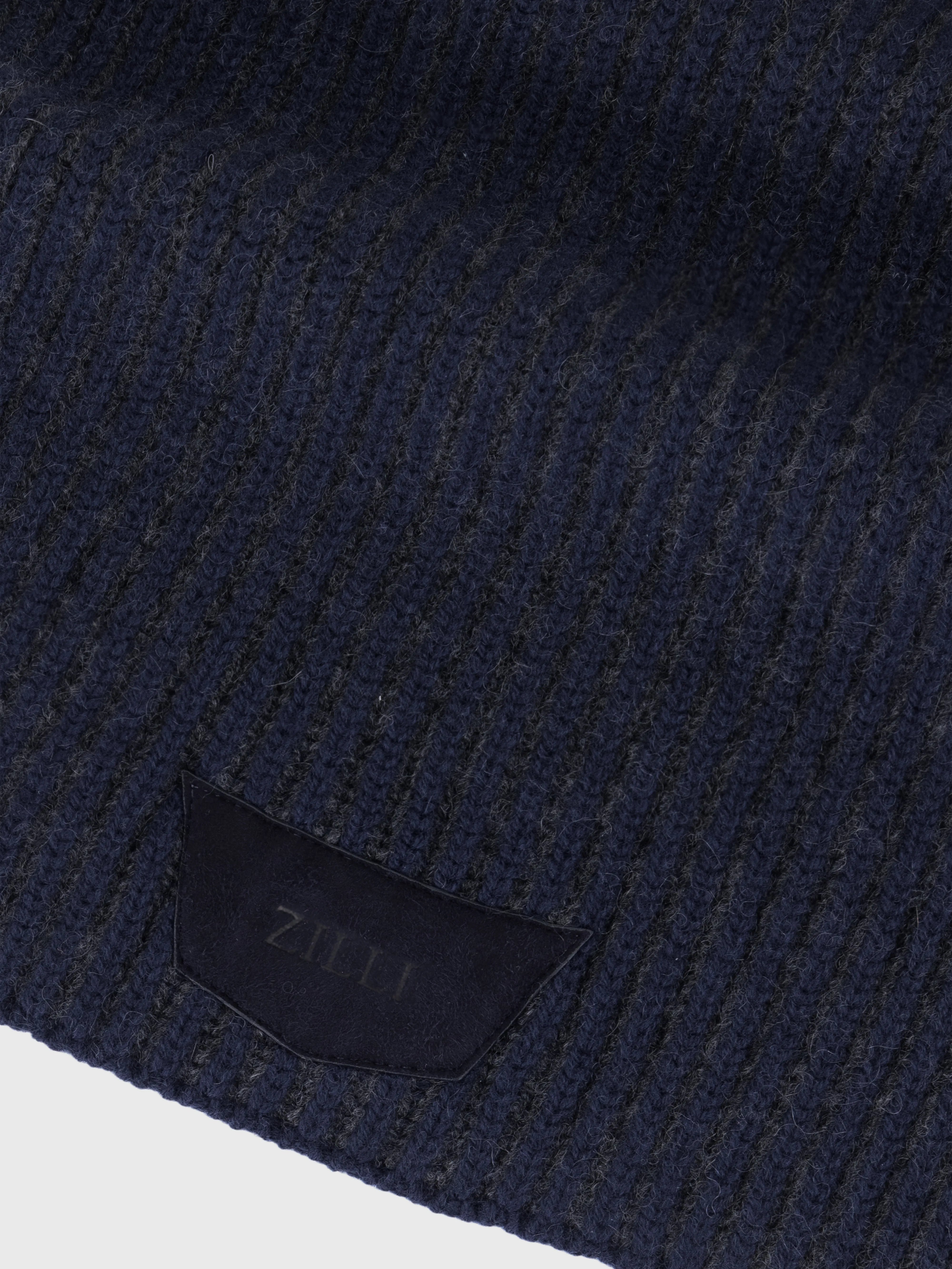 Ребристый шарф - Темно-морской