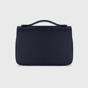 Монохромный клатч с ручкой - темно-темноморский