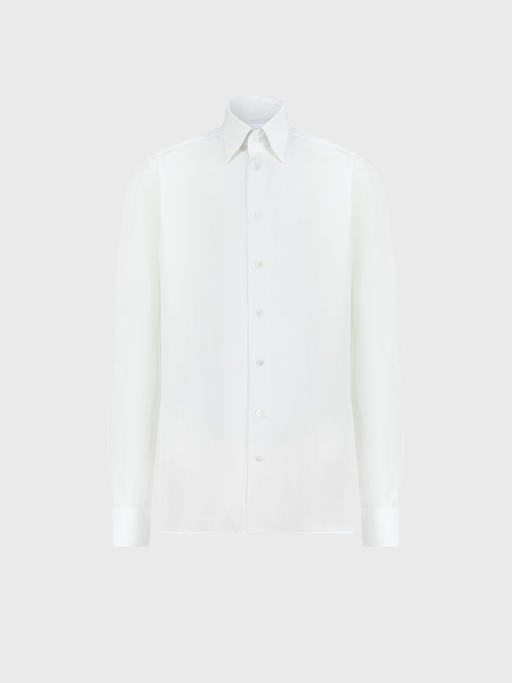 Однотонная формальная рубашка с одинарным швом - Белый
