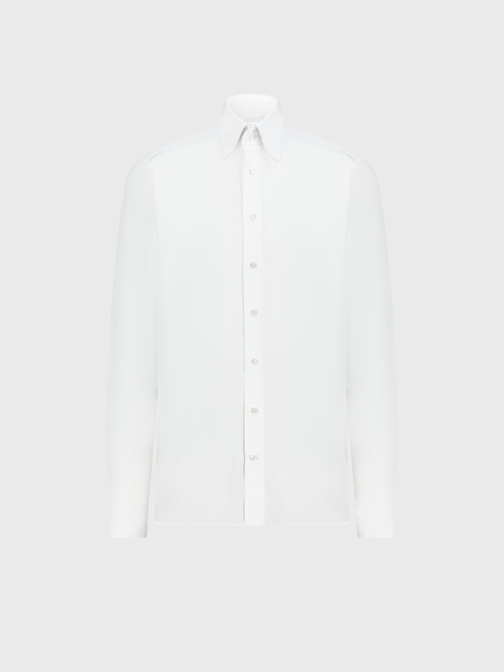 Однотонная рубашка - Белый