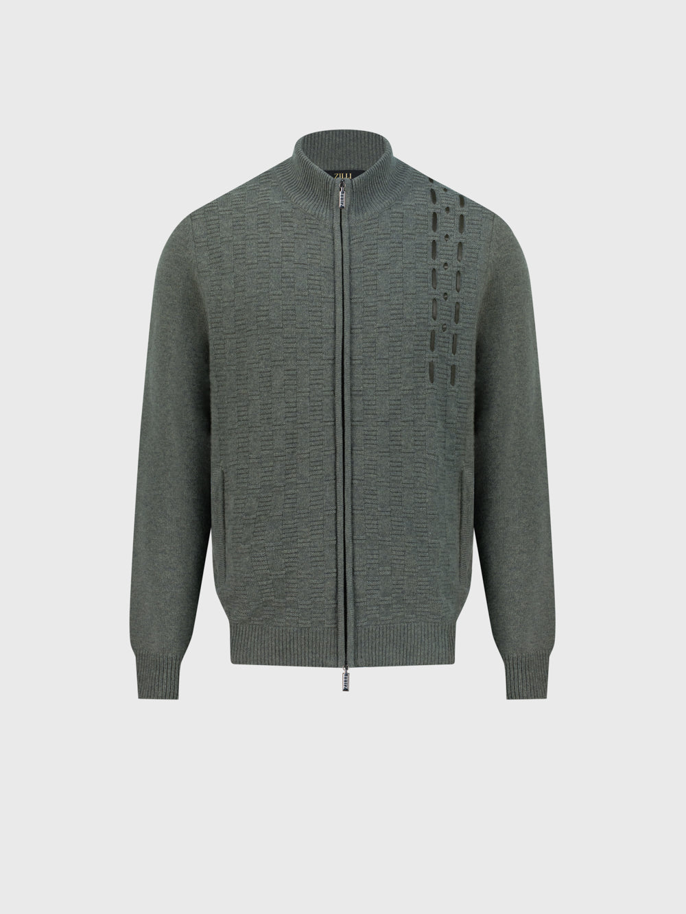 Кардиган с корзинкой - зимний эвкалипт