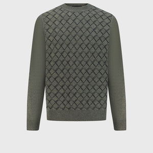 Пуловер с бриллиантами - зимний эвкалипт