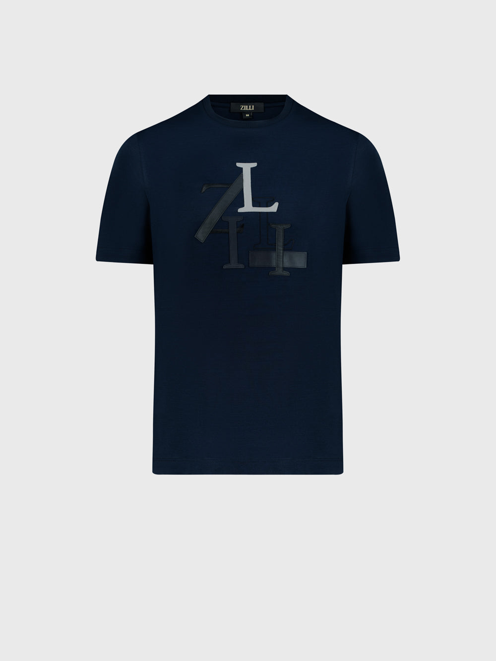 ZILLI Лоскутная футболка - Темный шалфей