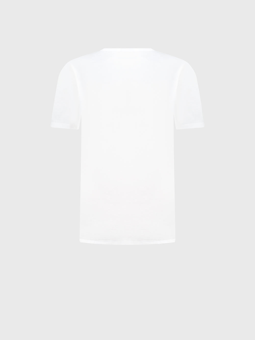 Однотонная футболка с V-образным вырезом - Белый