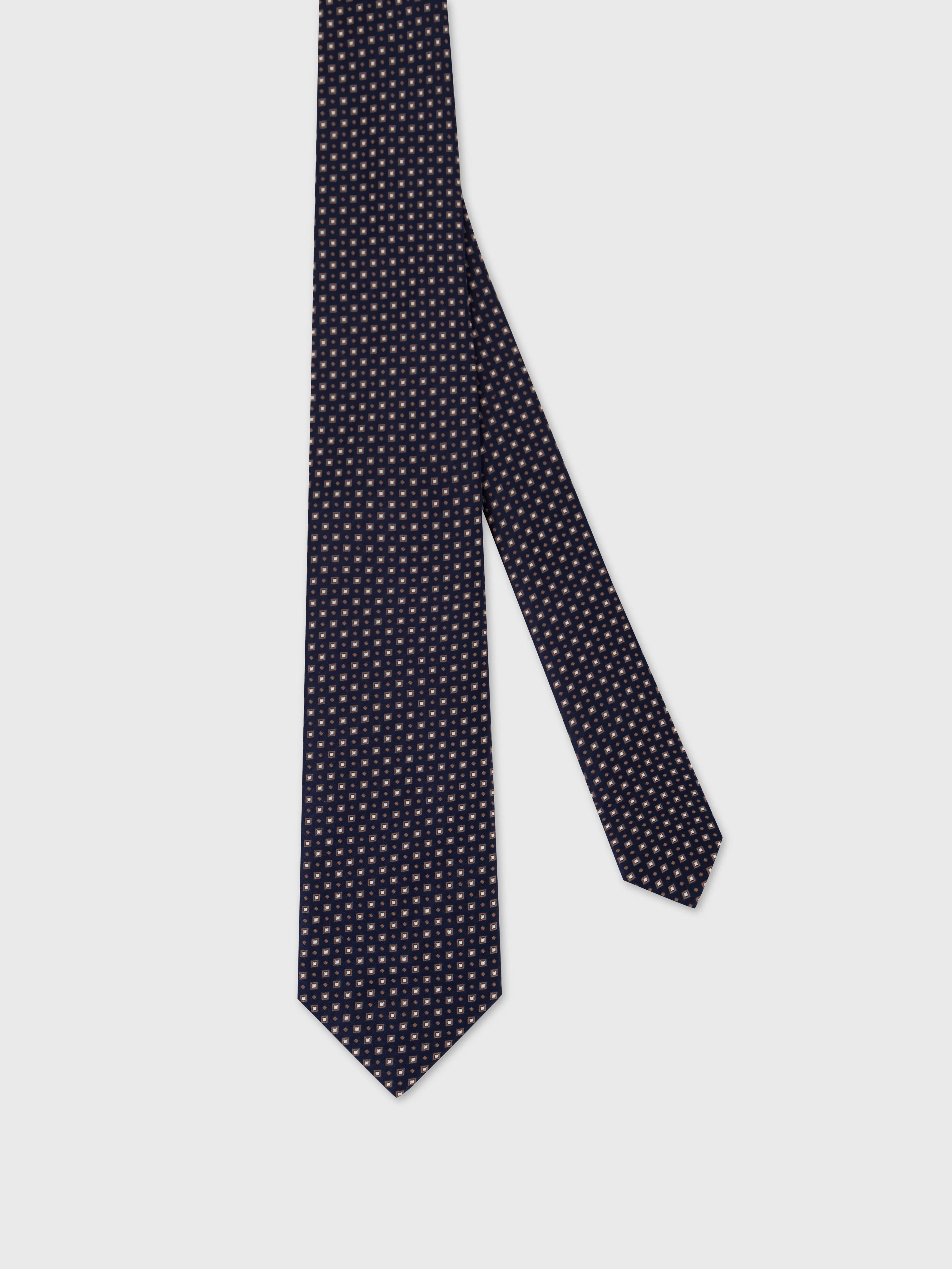 100% шелковый галстук с жаккардовым узором «корзиночная плетение» — английский зеленый