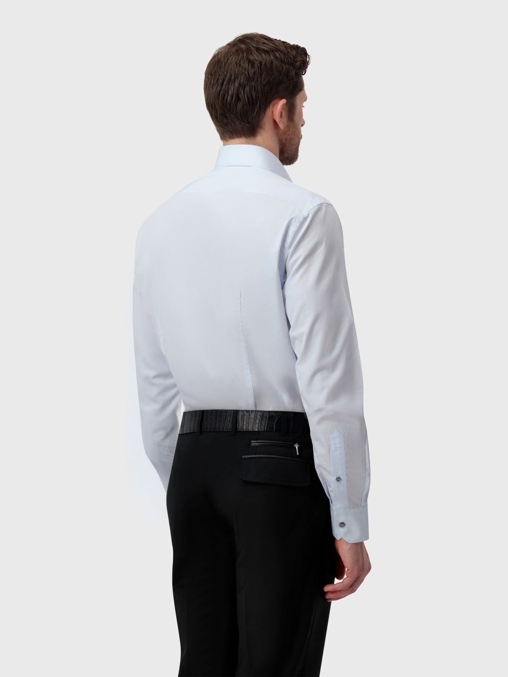Классическая формальная рубашка с одним швом на пуговицах - Синее небо
