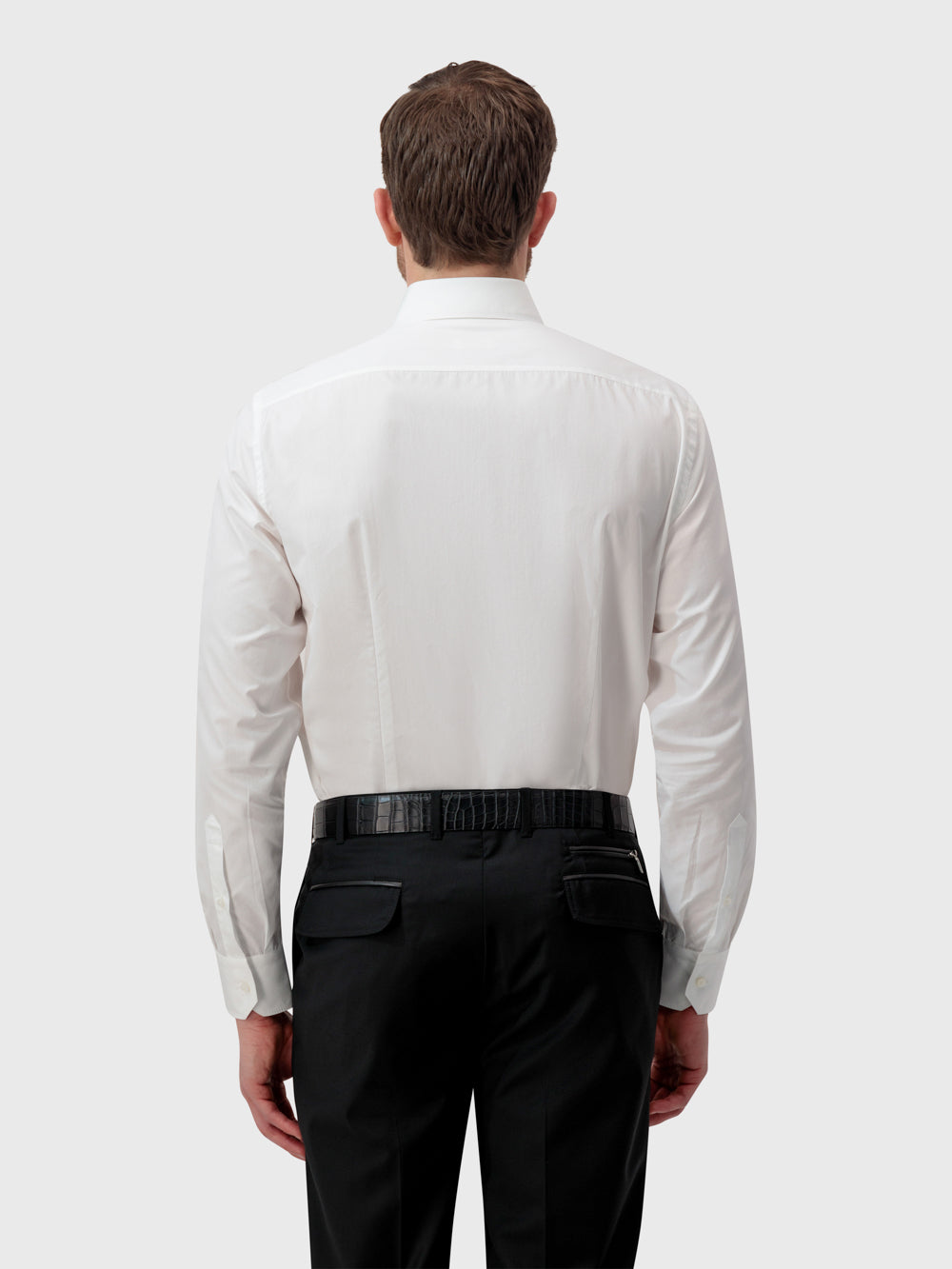 Формальная рубашка с тройным отложным воротником - Белый