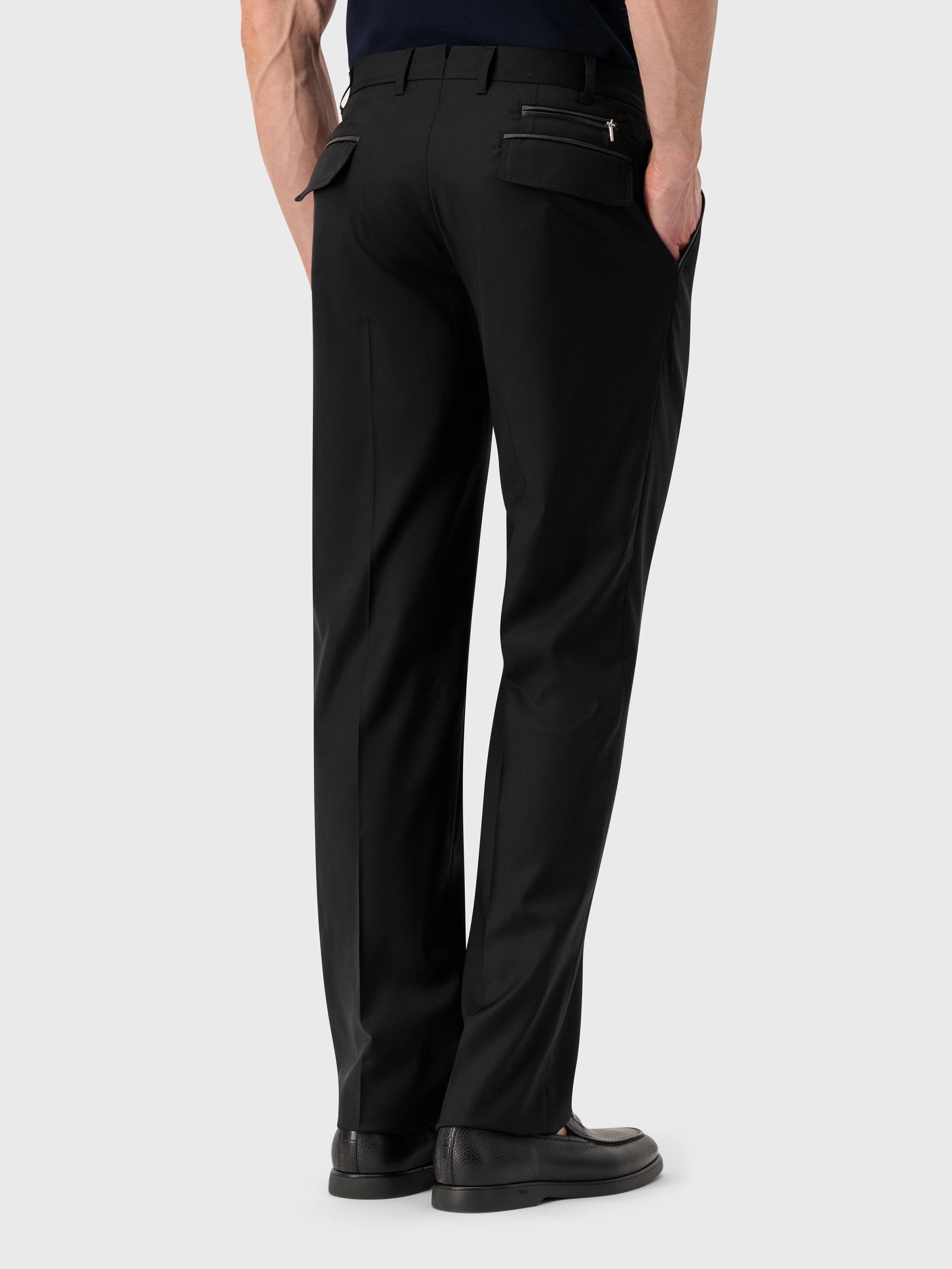 Шерстяные брюки - Черный