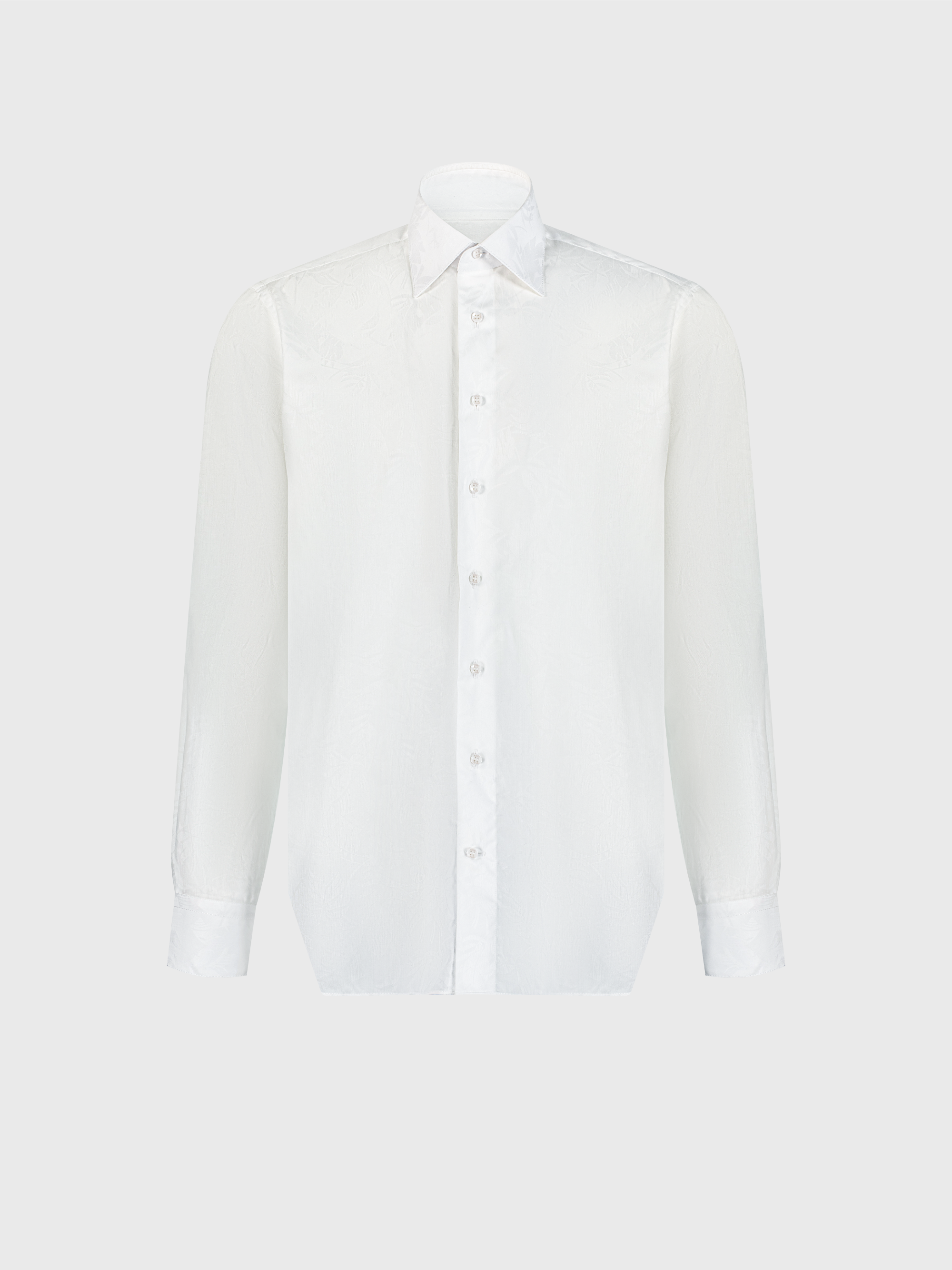 Хлопковая рубашка с длинным рукавом