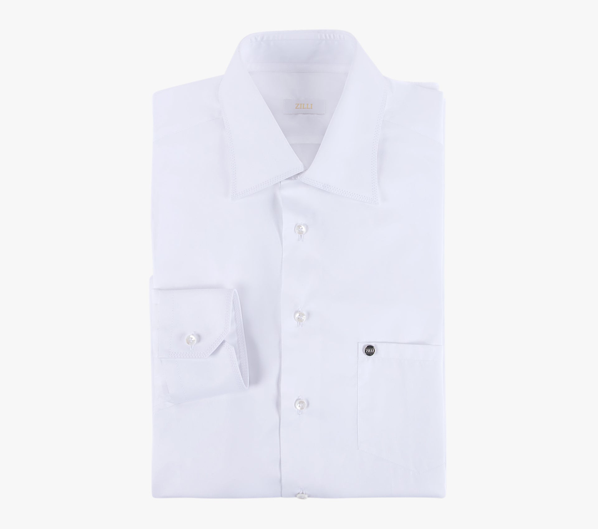 Рубашка с длинным рукавом с тройной строчкой