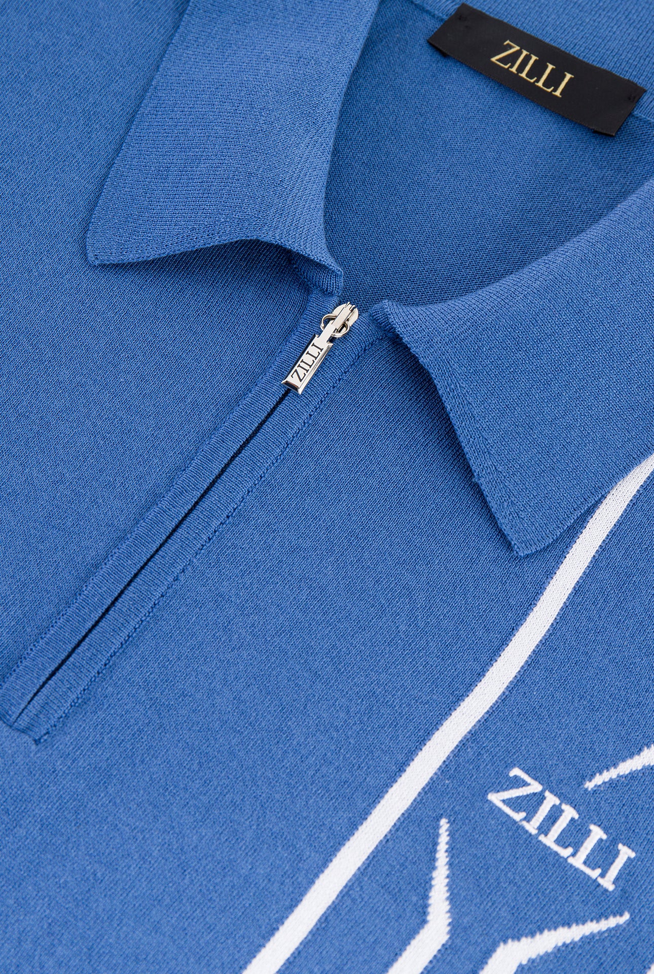 Рубашка-поло на молнии с надписью Zilli