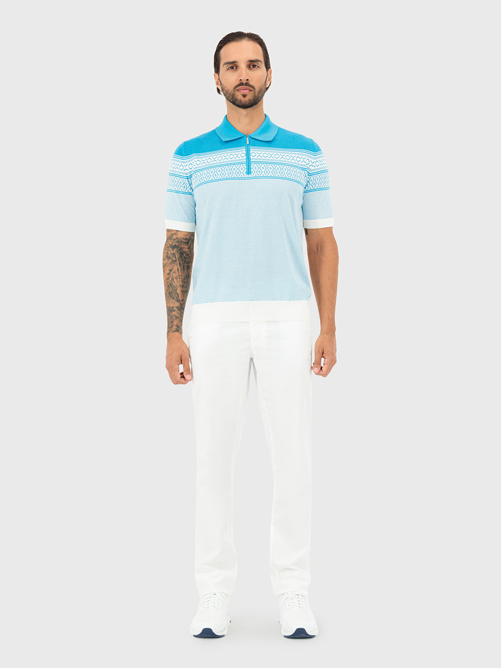 Рубашка-поло на молнии