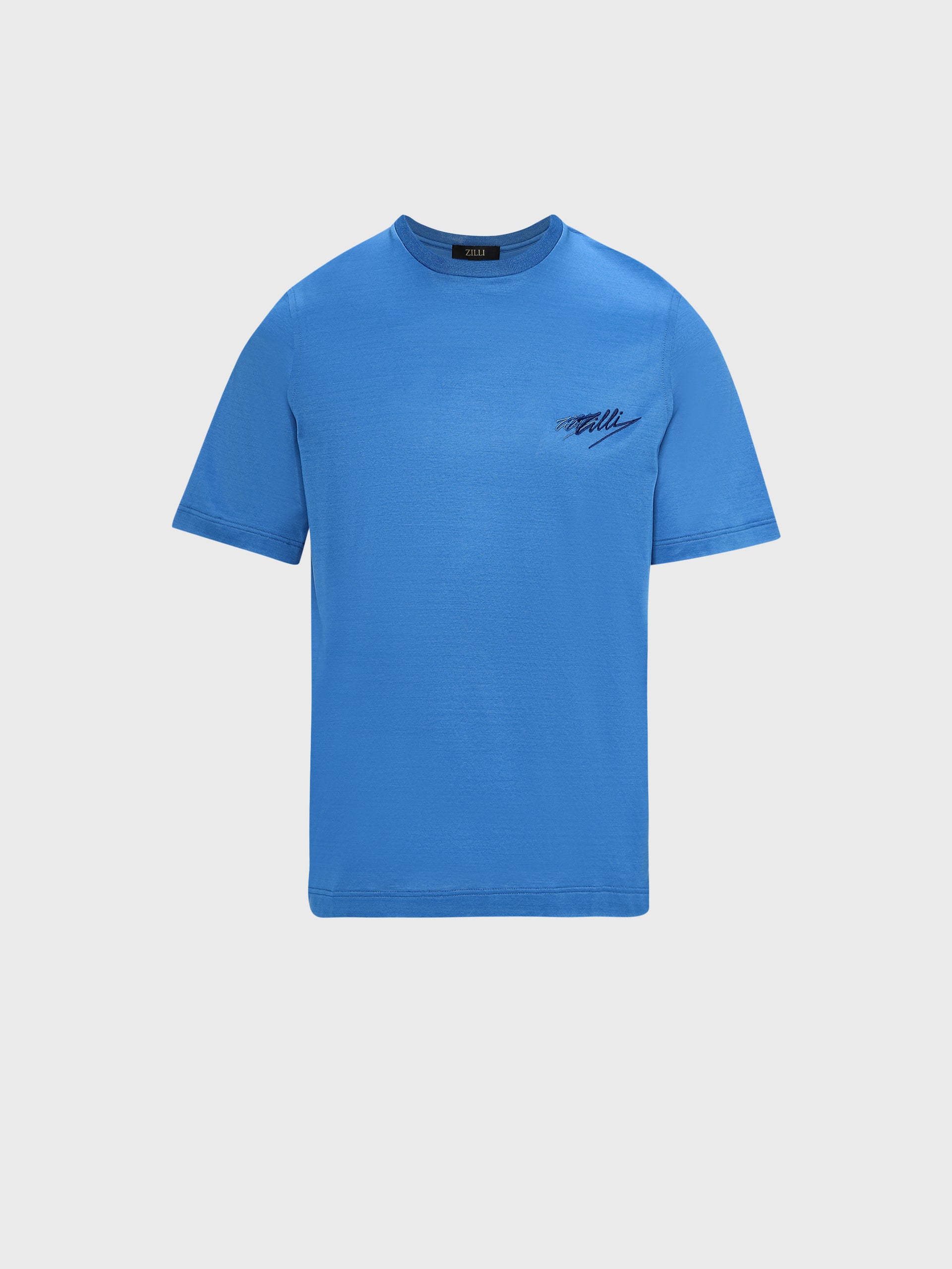 Хлопковая футболка с сатиновой отделкой