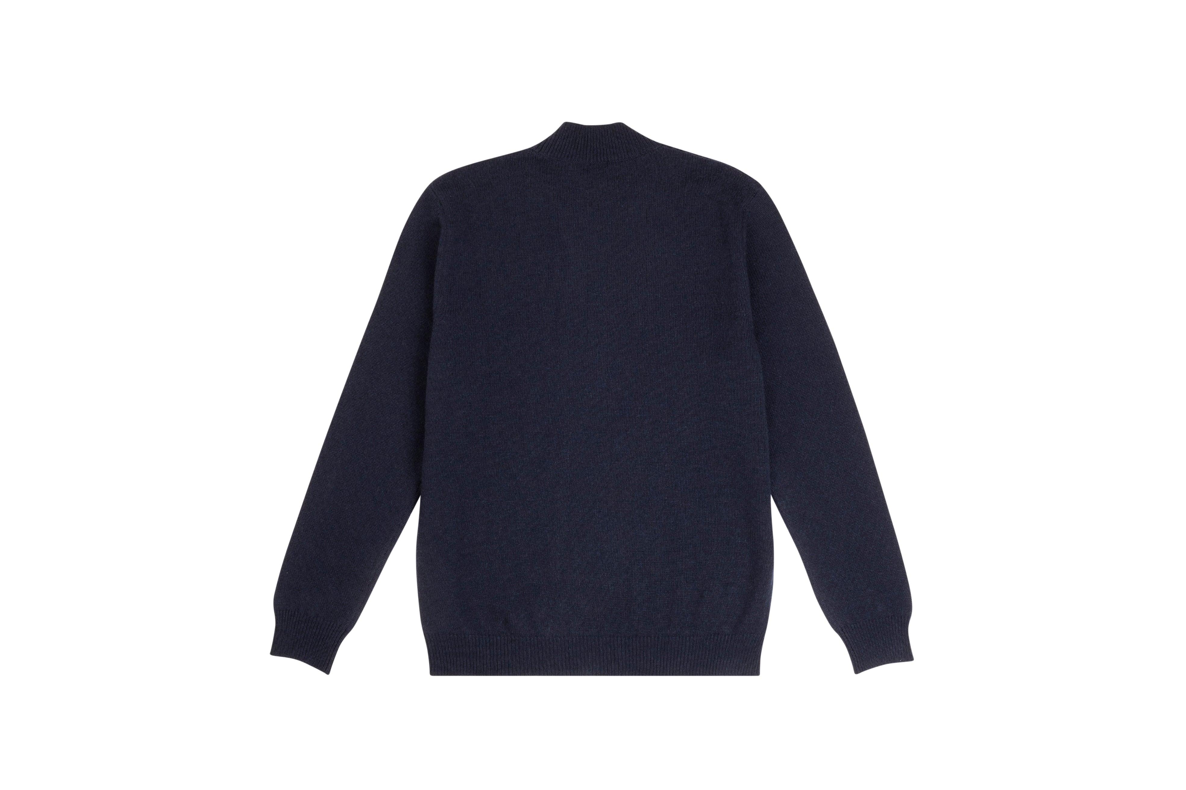 Свитер с вороненой горловиной и вышивкой льва - ZILLI